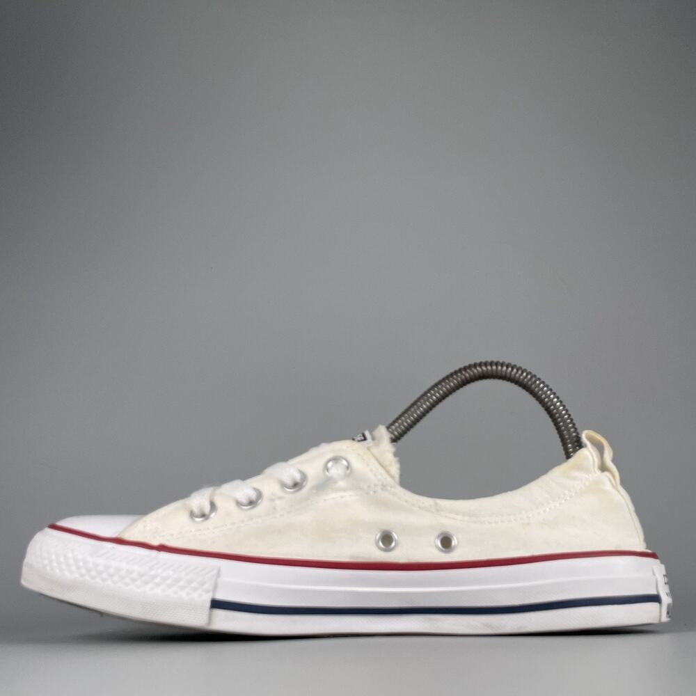 Converse Chuck Taylor All Star Shoreline Women's 9 White Canvas Slip-On Sneakers - Picture 6 of 9
